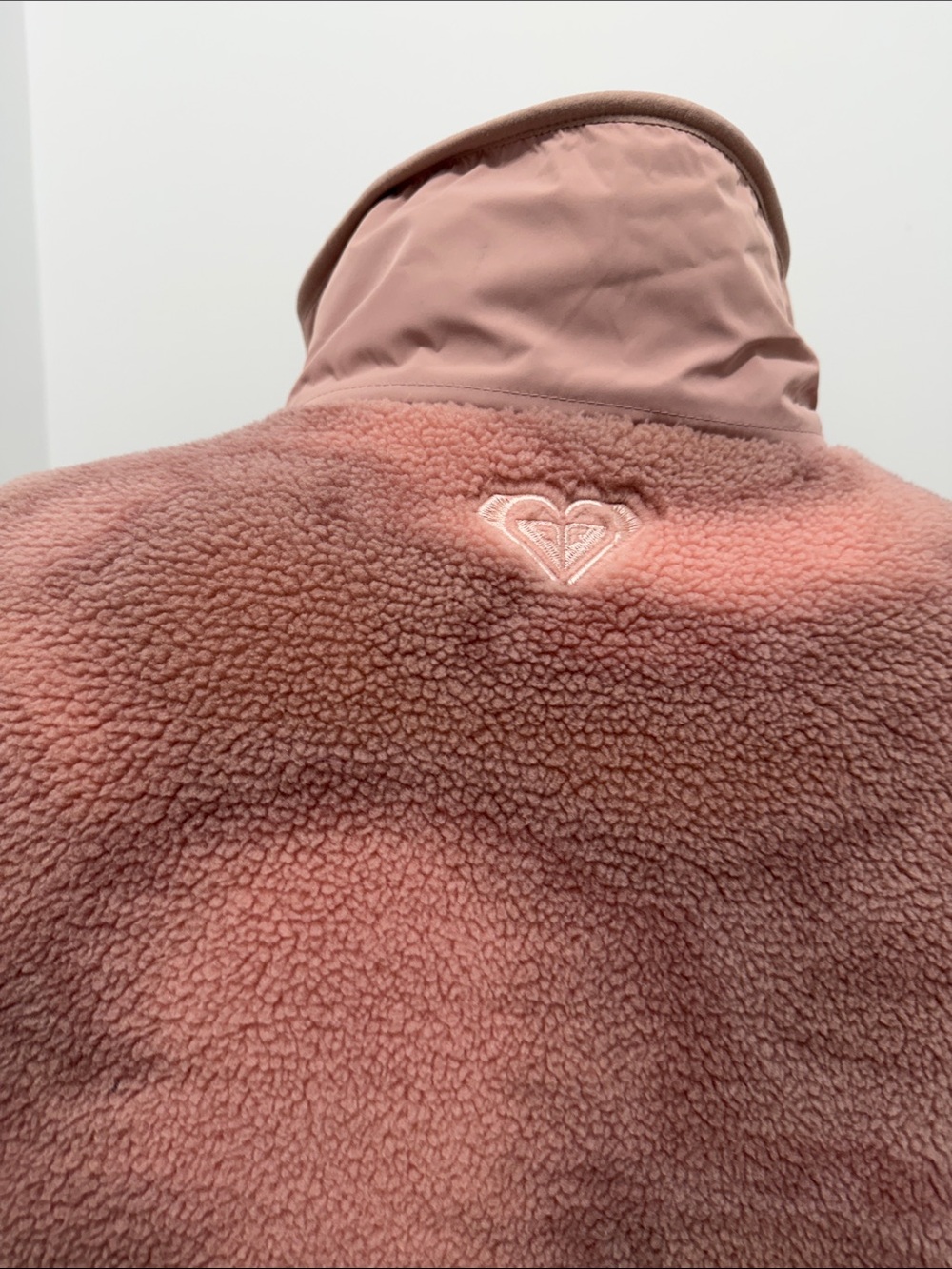 Roxy Axel Bonded Dusty Rose Sherpa Snap-Front Jacket Size XL - Picture 7 of 11